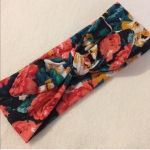 Floral bunny ear hair accessory